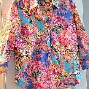 CHAPS Button Down Blouse